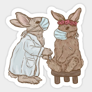 Vaccination Rabbits Sticker